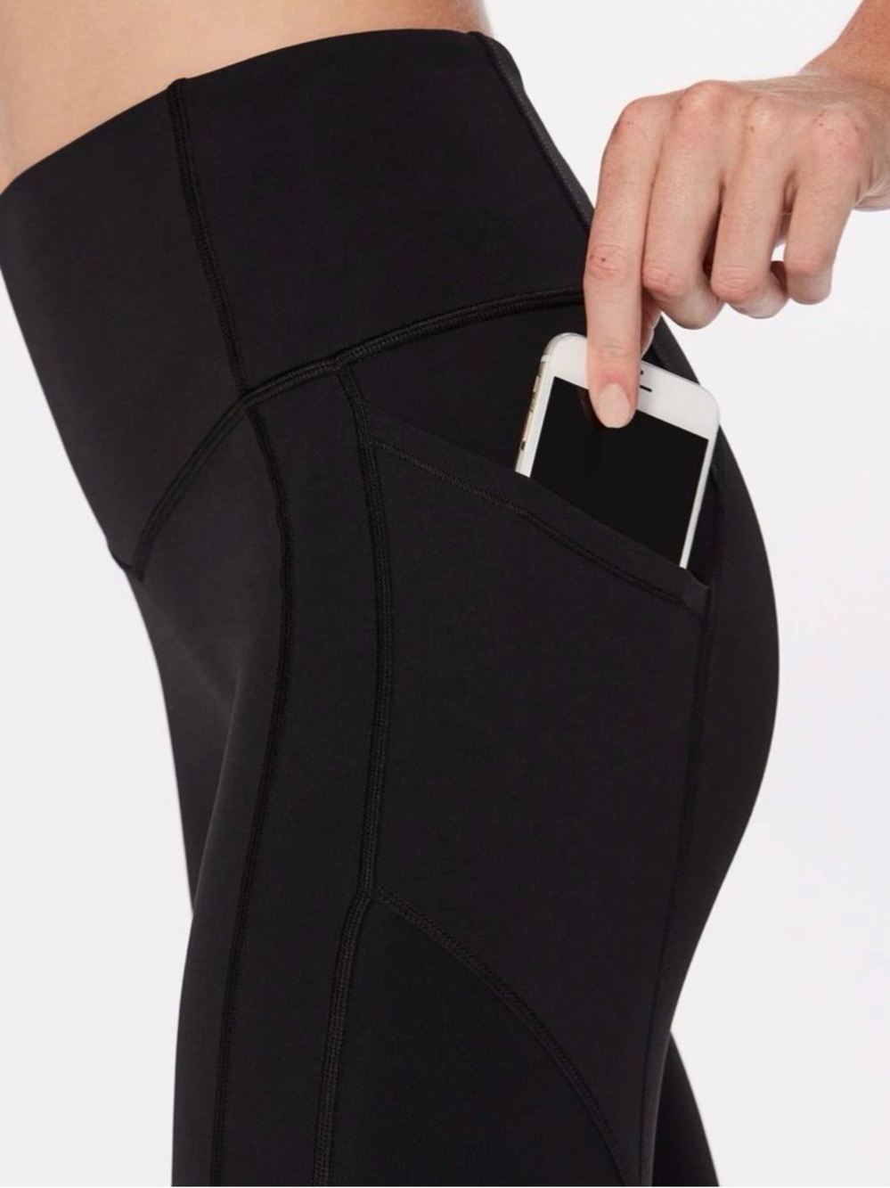 Lululemon All The Right Places Crop II 23” Size 6 Black Tight Leggings - Picture 4 of 11